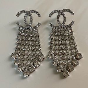 Chanel Crystal Statement Earrings